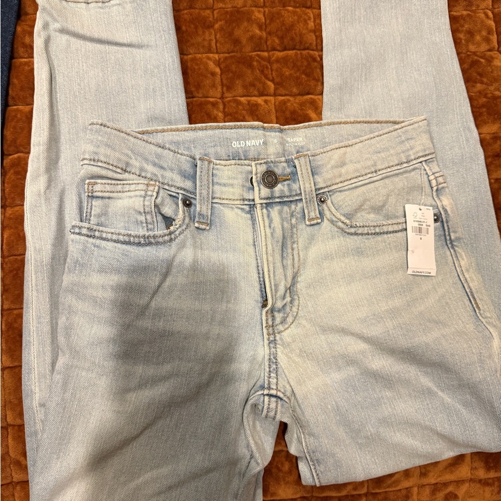 Old Navy Boys Light Wash Taper Jeans